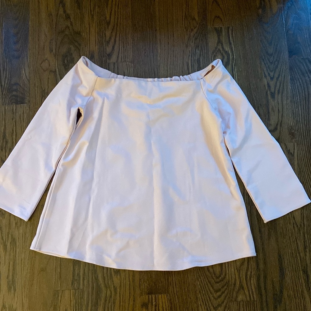 Tuckernuck off the shoulder boatneck top. Thicker fabric. Light pink. Size XL